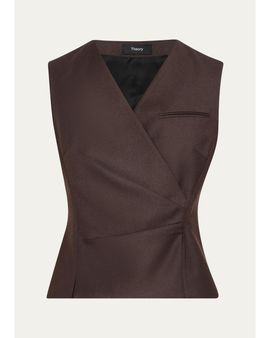 Theory Double-Breasted Wrap Vest