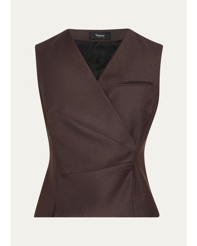 Theory Double-Breasted Wrap Vest
