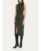 Theory Funnel-Neck Combo Midi Dress - 4