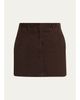 Theory Low-Rise Suede Mini Trouser Skirt - 1