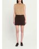 Theory Low-Rise Suede Mini Trouser Skirt - 2