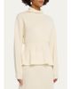 Theory Mock-Neck Cinched-Waist Peplum Sweater - 4