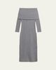 Theory Off-The-Shoulder Wool-Cashmere Sweater Dress - 1