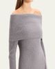 Theory Off-The-Shoulder Wool-Cashmere Sweater Dress - 5
