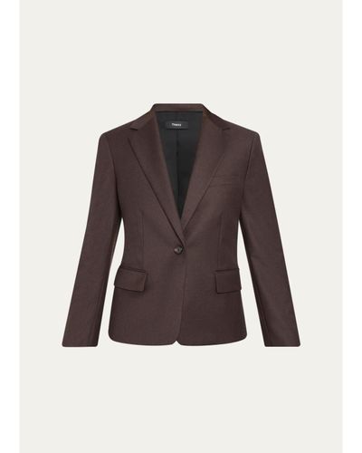 Theory One-Button Slim Single-Breasted Blazer