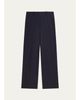 Theory Pleated Stretch Wool Wide-Leg Trousers - 1