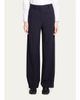 Theory Pleated Stretch Wool Wide-Leg Trousers - 4