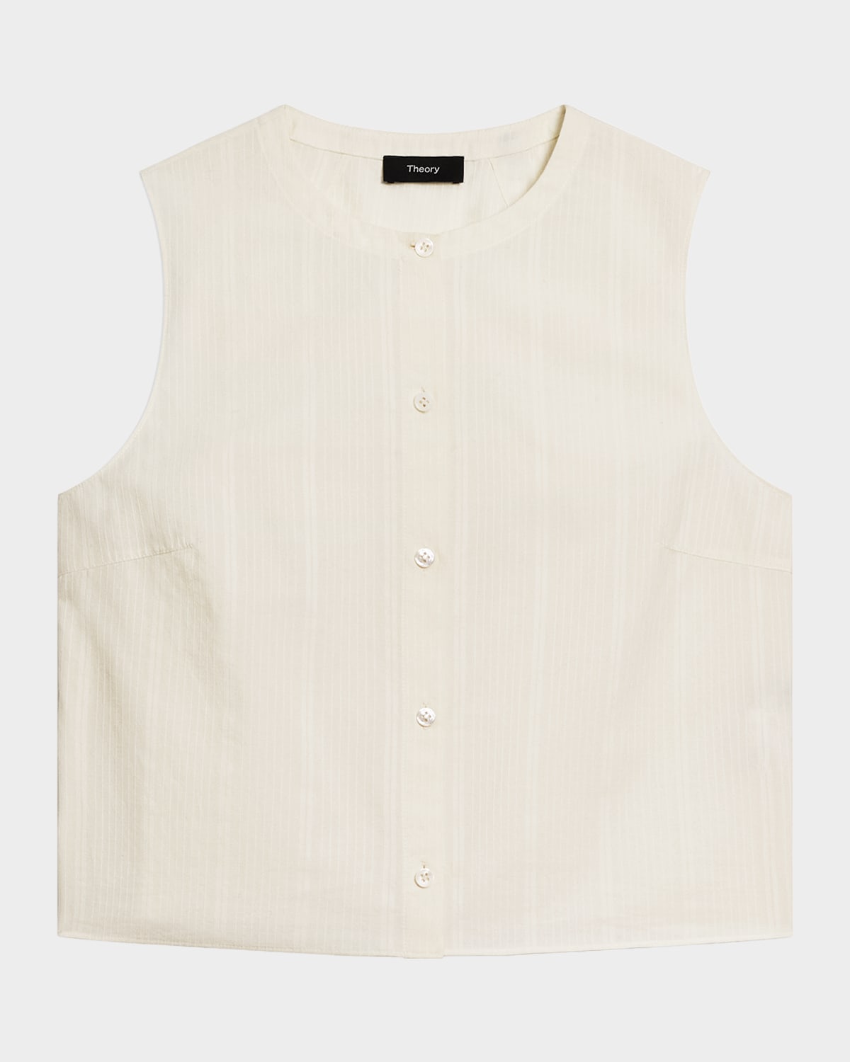 Theory Sleeveless Button-Front Top