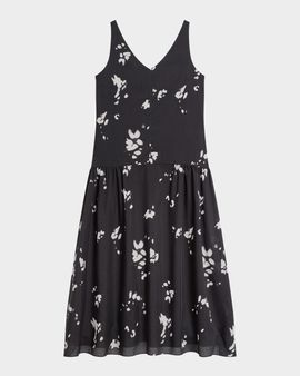 Theory Sleeveless V-Neck Midi Dress