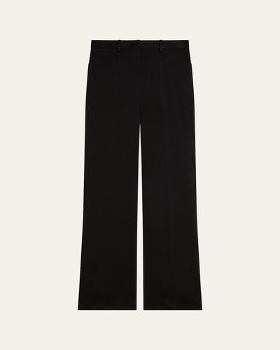 Theory Slim-Straight Satin Pants