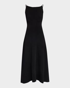 Theory Square-Neck Sleeveless Midi Dress