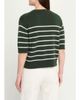 Theory Striped Cashmere Crop Short-Sleeve Sweater - 3