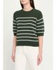 Theory Striped Cashmere Crop Short-Sleeve Sweater - 4