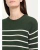 Theory Striped Cashmere Crop Short-Sleeve Sweater - 5