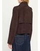 Theory Suede Cropped Trench Coat - 3