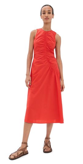 Theory Theory Asymmetrical Ruched Tank Dress Poppy - Uzt