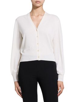 Theory Theory Blouson Sleeve Cashmere Cardigan Sweater