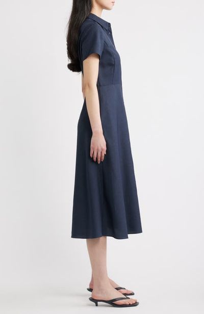 Theory Theory City Fit & Flare Midi Shirtdress