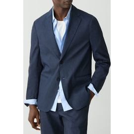 Theory Theory Clinton Navy Stretch Linen Blend Sport Coat