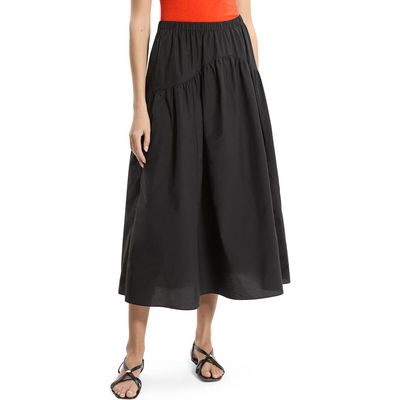 Theory Theory Cotton Blend Midi Skirt