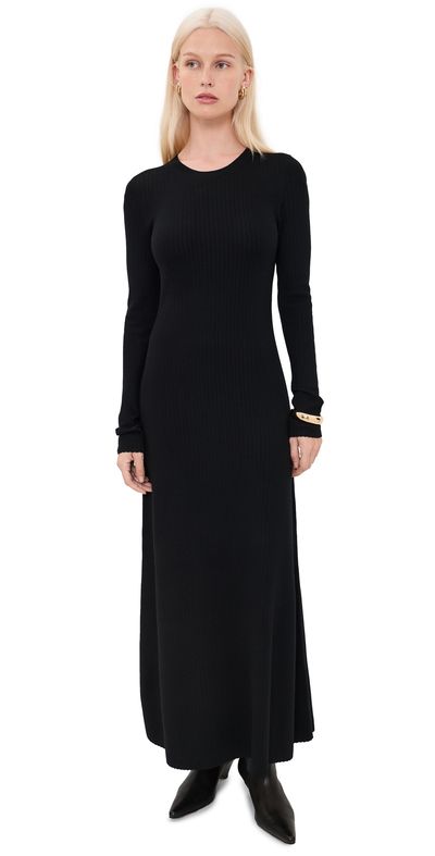 Theory Theory Crew Neck Knit Dress Black