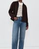 Theory Theory Crop Stripe Cashmere Knit Tee Ivory/Acacia Stripe - 5