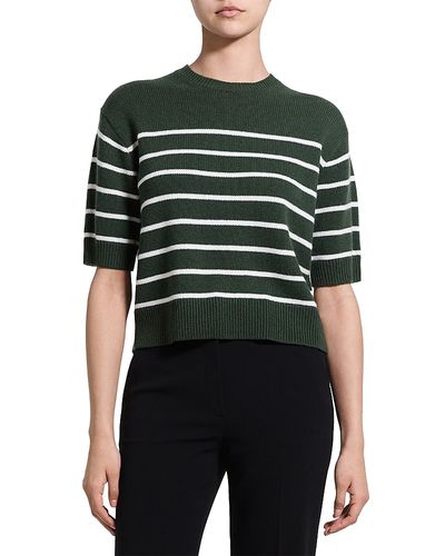 Theory Theory Cropped Cashmere Crewneck Sweater Tee