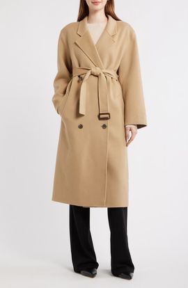 Theory Theory Double Breasted Longline Trench Coat