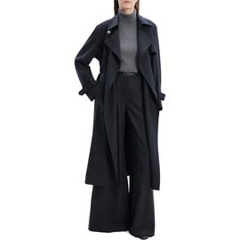 Theory Theory Double Breasted Tie Waist Trench Coat