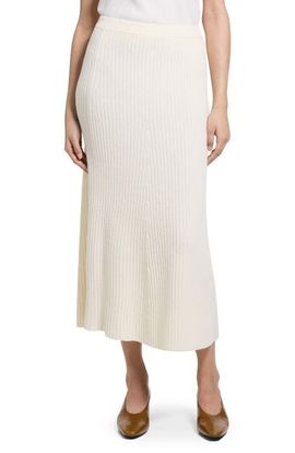 Theory Theory Felted Wool & Cashmere Rib Midi Skirt