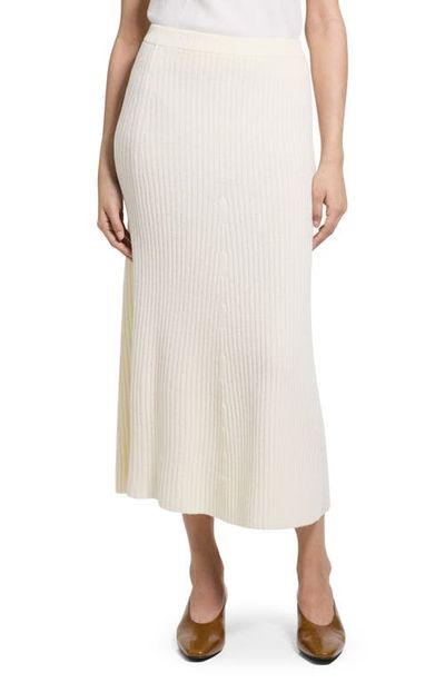 Theory Theory Felted Wool & Cashmere Rib Midi Skirt