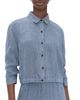 Theory Theory Fixed Sleeve Cropped Shirt Light Denim - 1