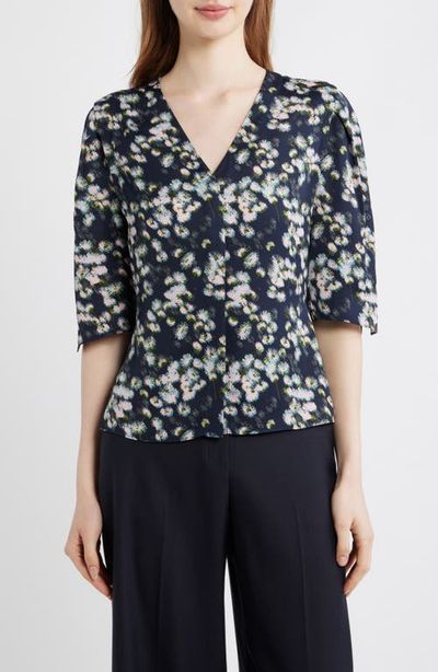 Theory Theory Floral Print Button-Up Top