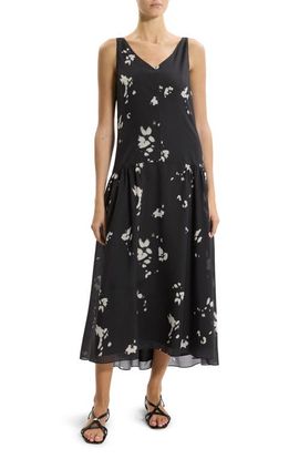 Theory Theory Floral Sleeveless Drop Waist Dress