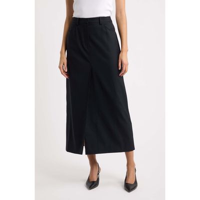 Theory Theory Front Vent Wool Blend Maxi Skirt
