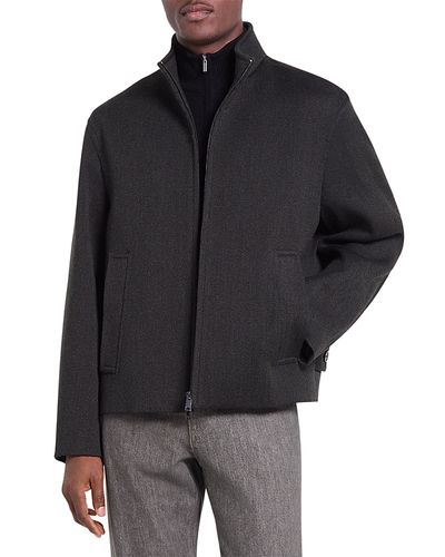Theory Theory Gans Wool Stand Collar Zip Jacket