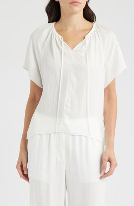 Theory Theory Gathered Tie Neck Top