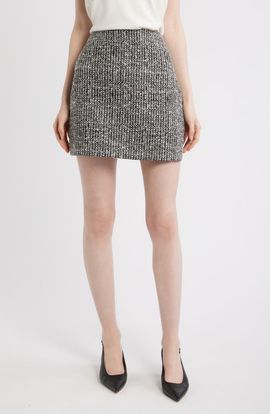 Theory Theory High Waist Tweed Miniskirt
