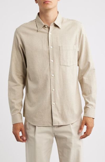 Theory Theory Irving Micro Check Cotton Button-Up Shirt