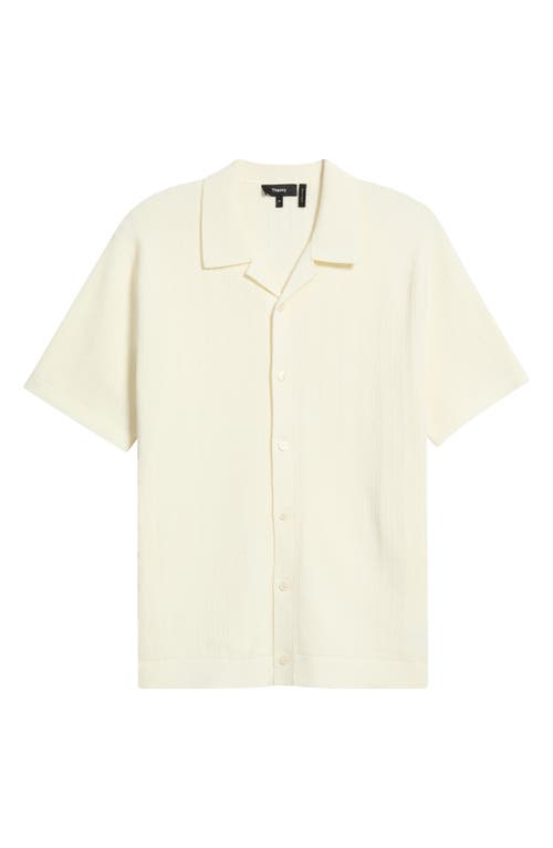 Theory Theory Knit Organic Cotton Button-Up Camp Shirt