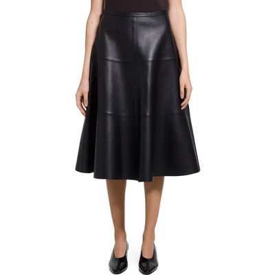 Theory Theory Leather Circle Midi Skirt