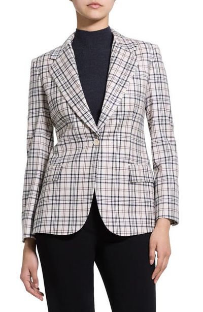 Theory Theory Lynnia Plaid Wool Blazer