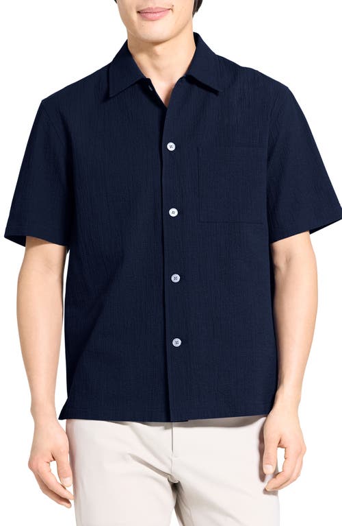 Theory Theory Mini Texture Short Sleeve Button-Up Shirt