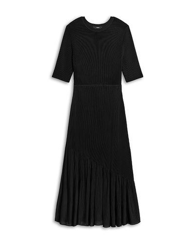 Theory - Ottoman Stitch Midi Dress