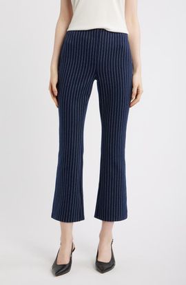 Theory Theory Pinstripe Crop Kick Flare Pants