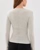Theory Theory Purl Henley Long Sleeve Tee Soft Grey Melange - 3