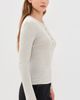 Theory Theory Purl Henley Long Sleeve Tee Soft Grey Melange - 4