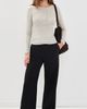 Theory Theory Purl Henley Long Sleeve Tee Soft Grey Melange - 5