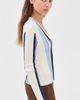 Theory Theory Ribbed Cardigan Ivory Multi/Chk - 4