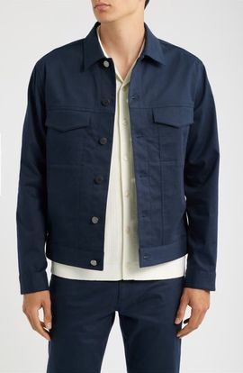 Theory Theory River Neoteric Twill Trucker Jacket